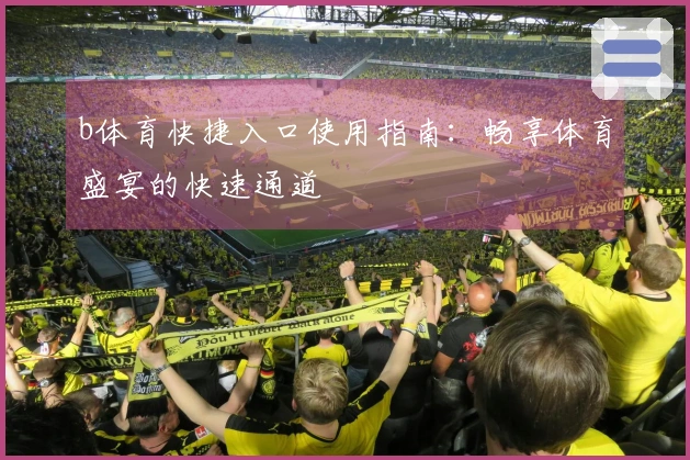 b体育快捷入口使用指南：畅享体育盛宴的快速通道